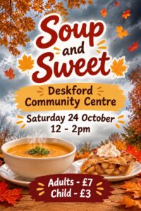 Soup and sweet at Deskford event poster