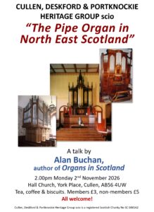 Cullen, Deskford and Portknockie Heritage Group SCIO event poster