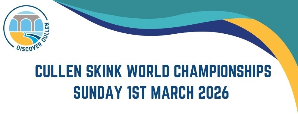 Banner ad for cullen skink world championships with discover cullen logo